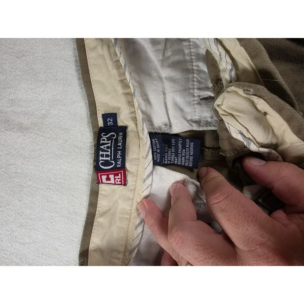 Chaps Ralph Lauren Cotton Chinos Khaki Mens 32